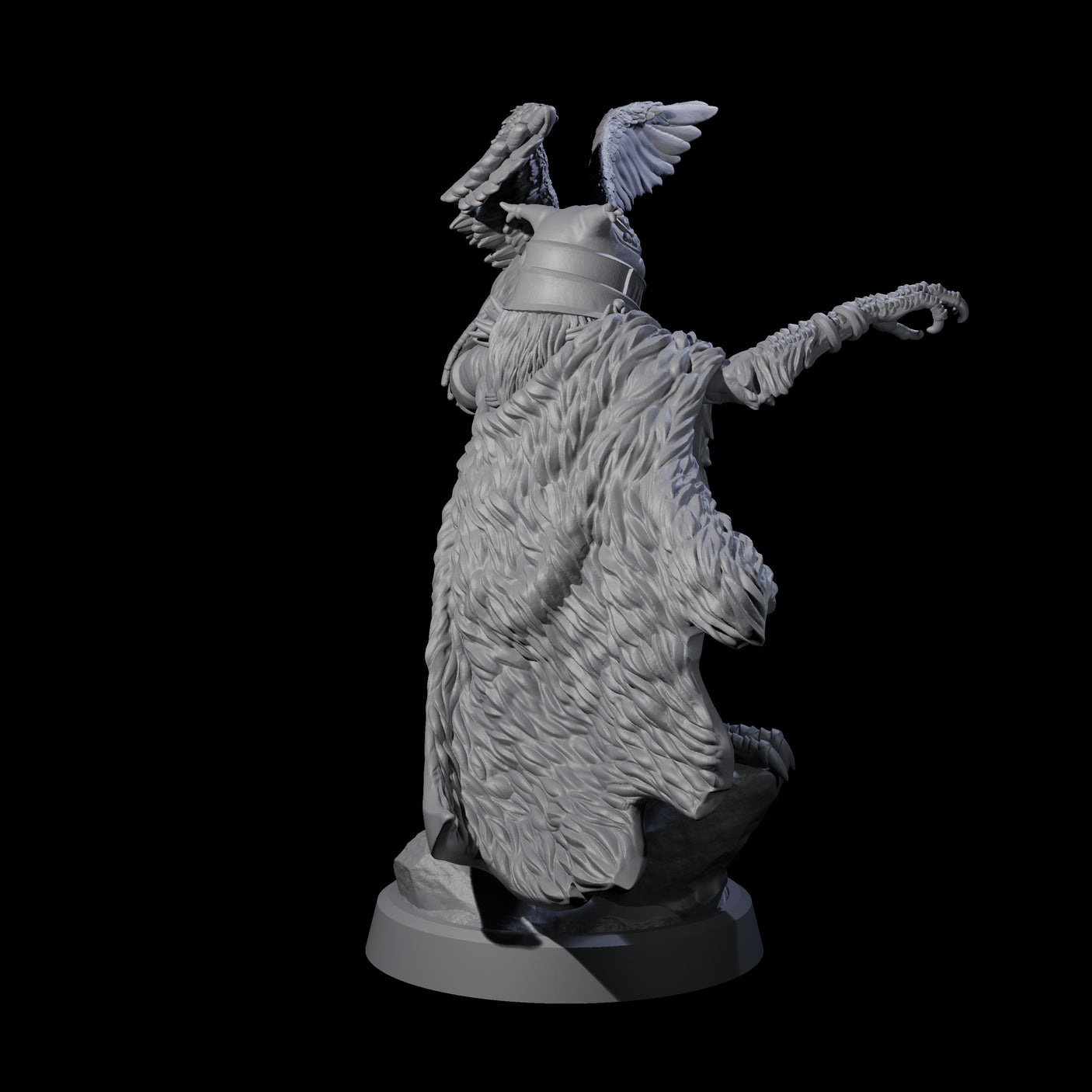 Owl-Like Aarakocra Sentinel B Miniature for Dungeons and Dragons, Pathfinder or other TTRPGs