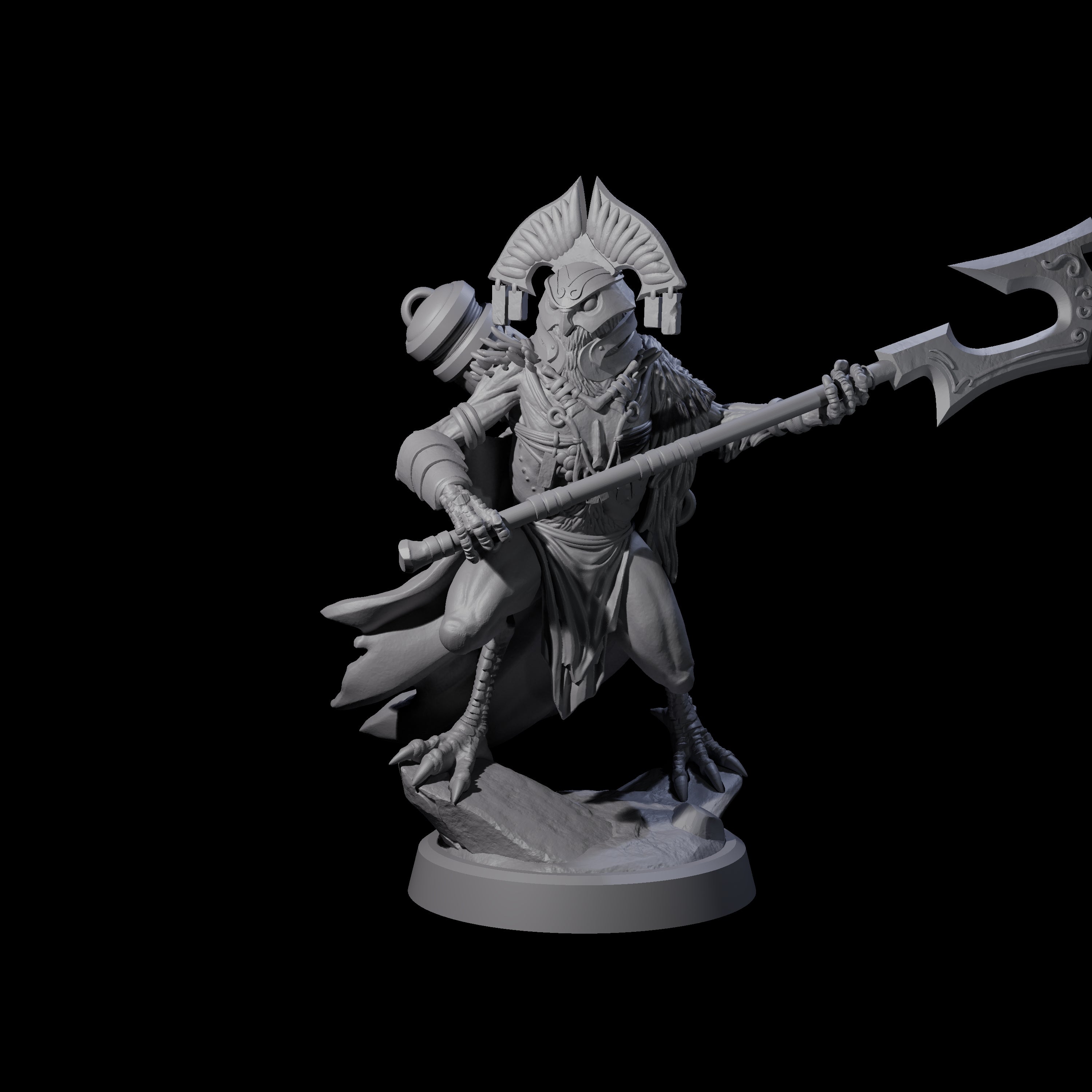 Owl-Like Aarakocra Sentinel C Miniature for Dungeons and Dragons, Pathfinder or other TTRPGs