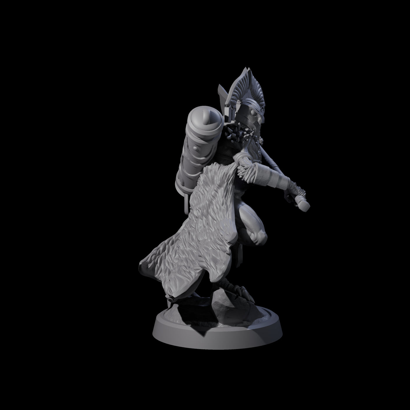 Owl-Like Aarakocra Sentinel C Miniature for Dungeons and Dragons, Pathfinder or other TTRPGs