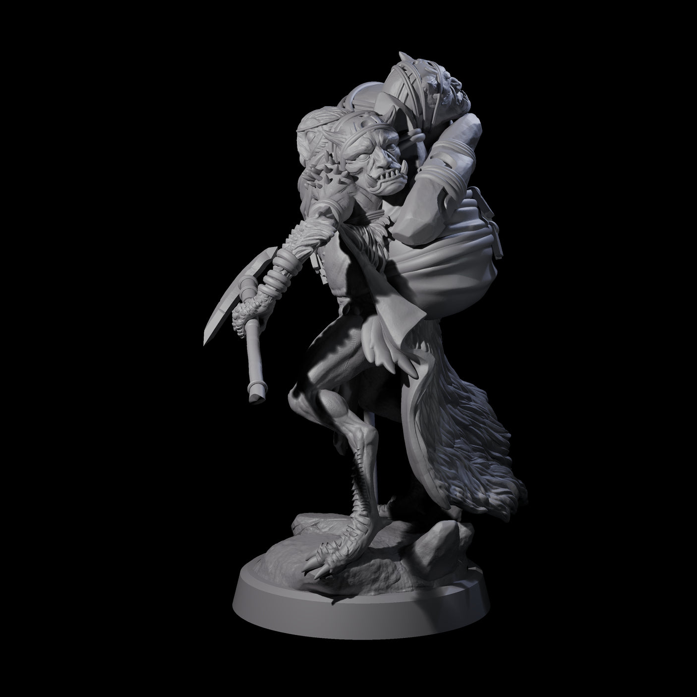 Owl-Like Aarakocra Sentinel D Miniature for Dungeons and Dragons, Pathfinder or other TTRPGs