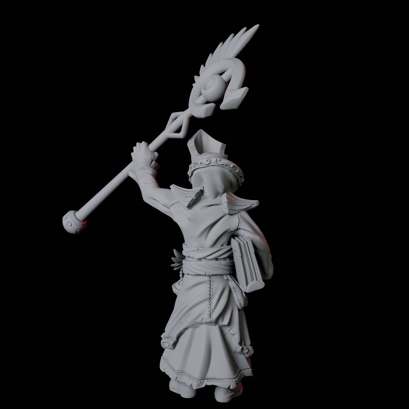 Pair of Noble Priests Miniature for Dungeons and Dragons, Pathfinder or other TTRPGs