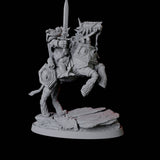 Paladin Knight on Rearing Horse Miniature for Dungeons and Dragons, Pathfinder or other TTRPGs