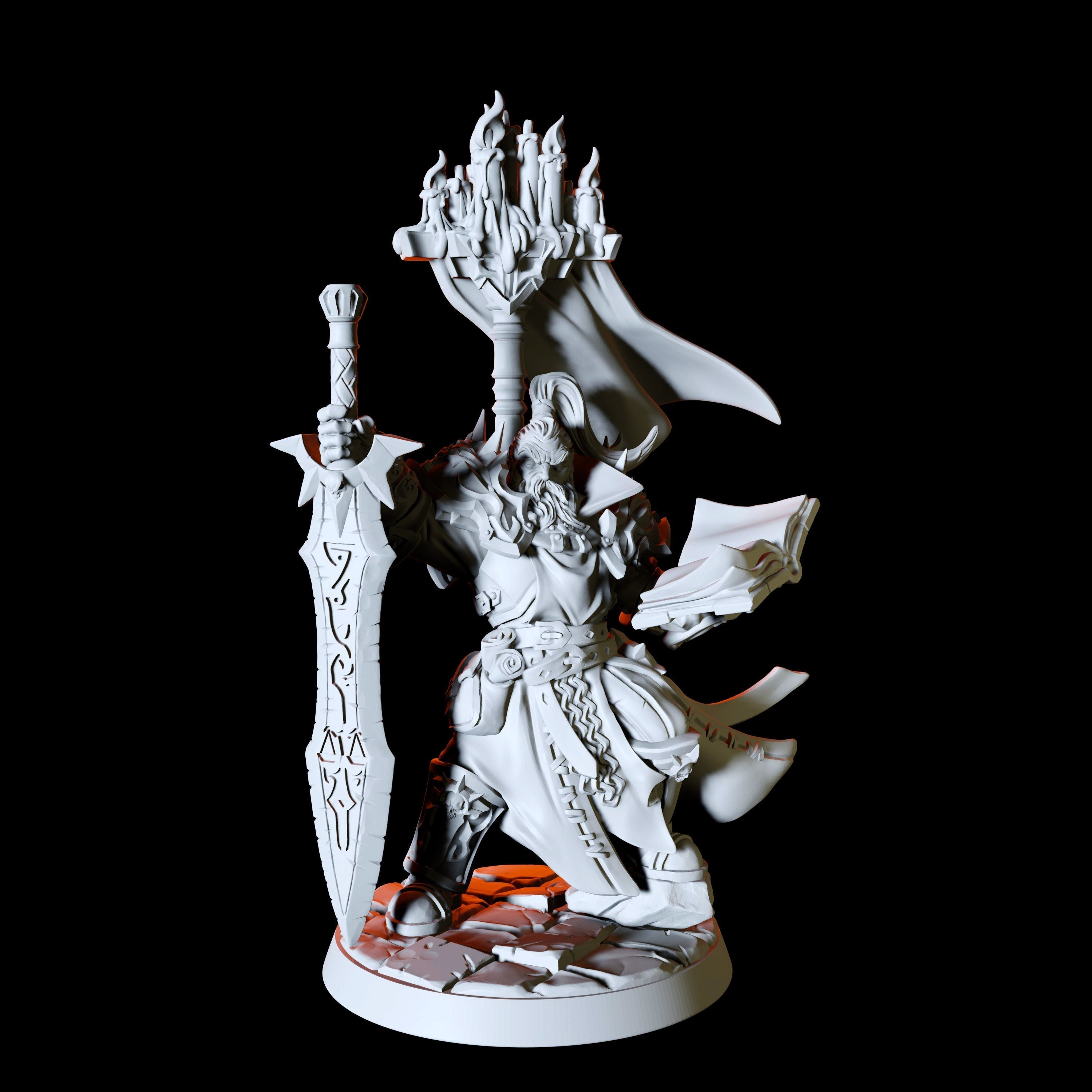 Human Paladin Miniature for Dungeons and Dragons - Myth Forged