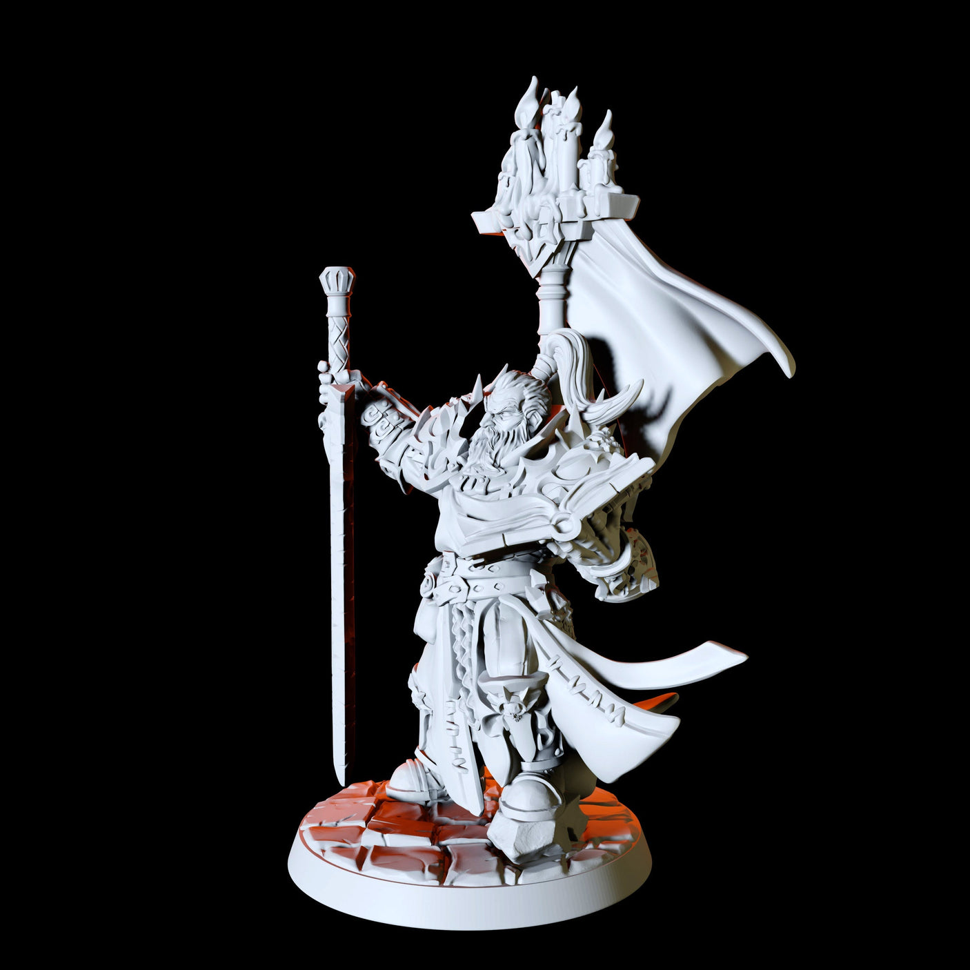 Paladin Leader Miniature for Dungeons and Dragons, Pathfinder or other TTRPGs