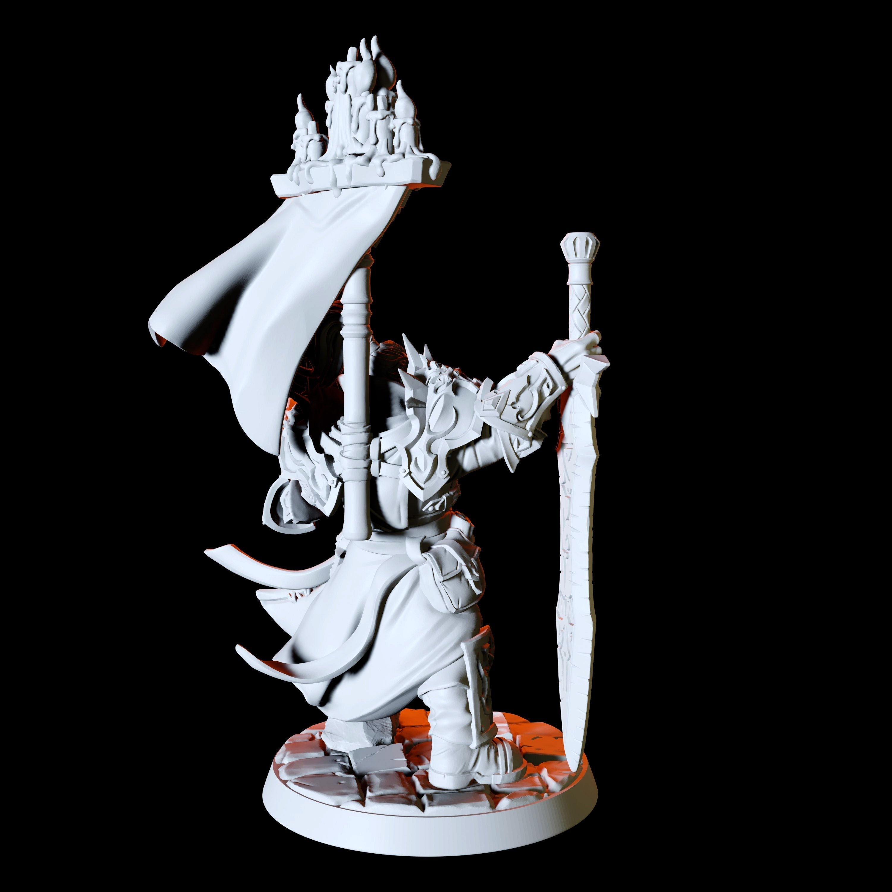 Human Paladin Miniature for Dungeons and Dragons - Myth Forged