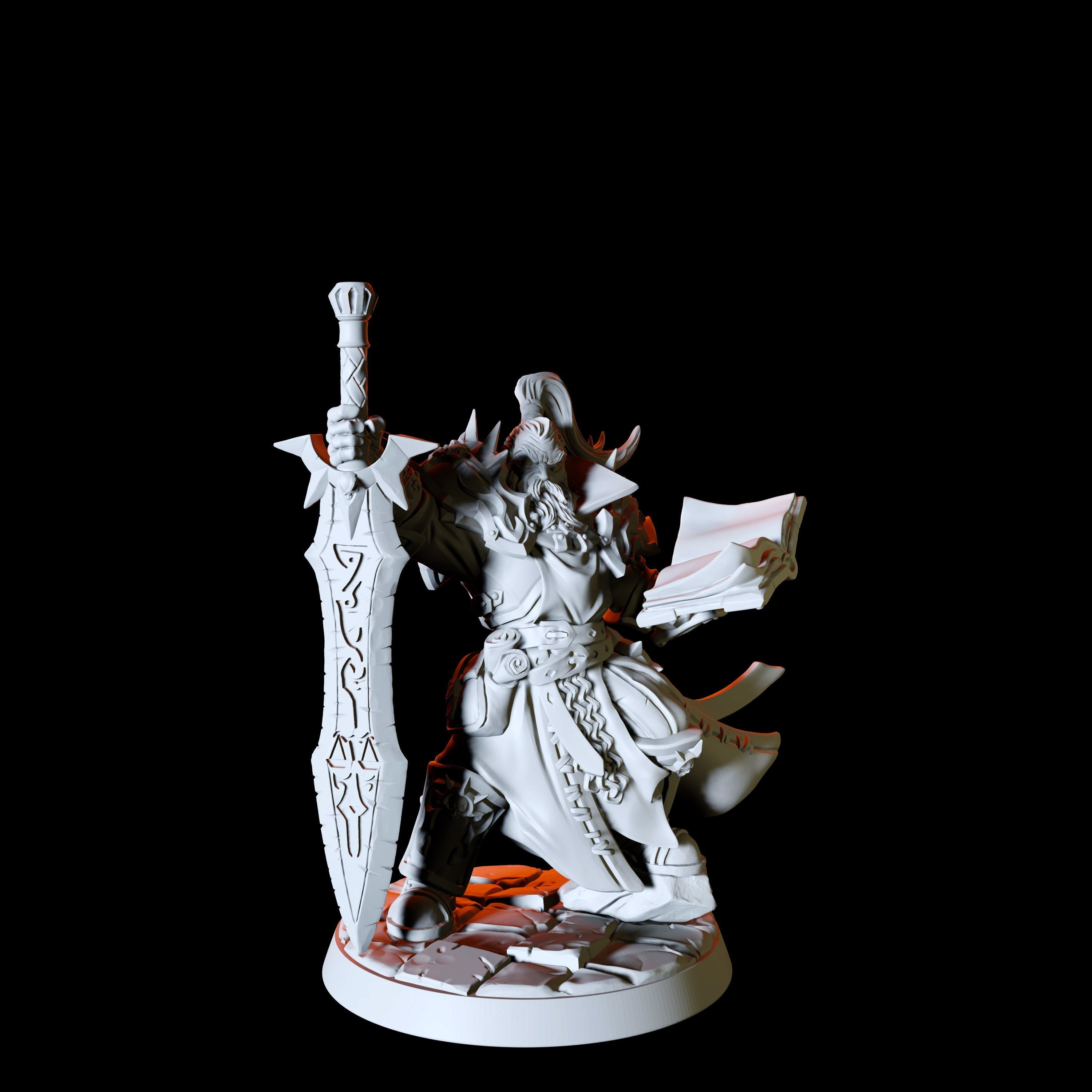 Human Paladin Miniature for Dungeons and Dragons - Myth Forged