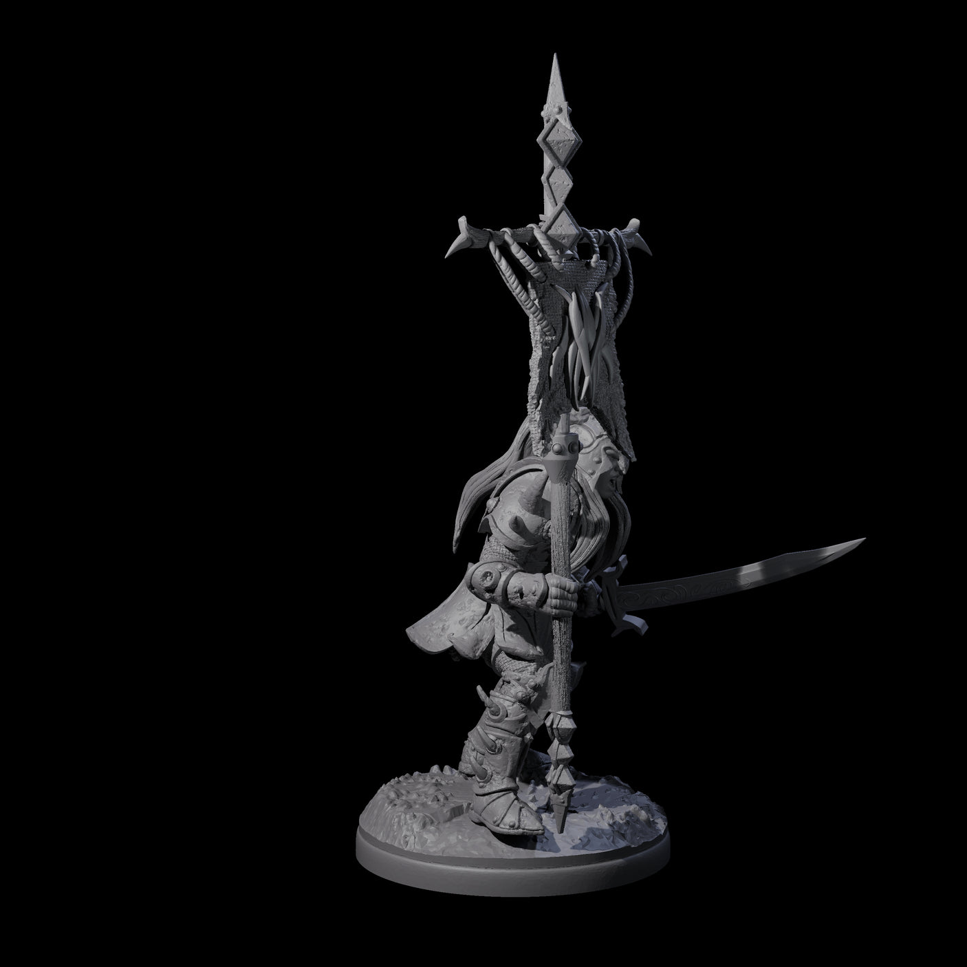 Pale Drow B Miniature for Dungeons and Dragons, Pathfinder or other TTRPGs
