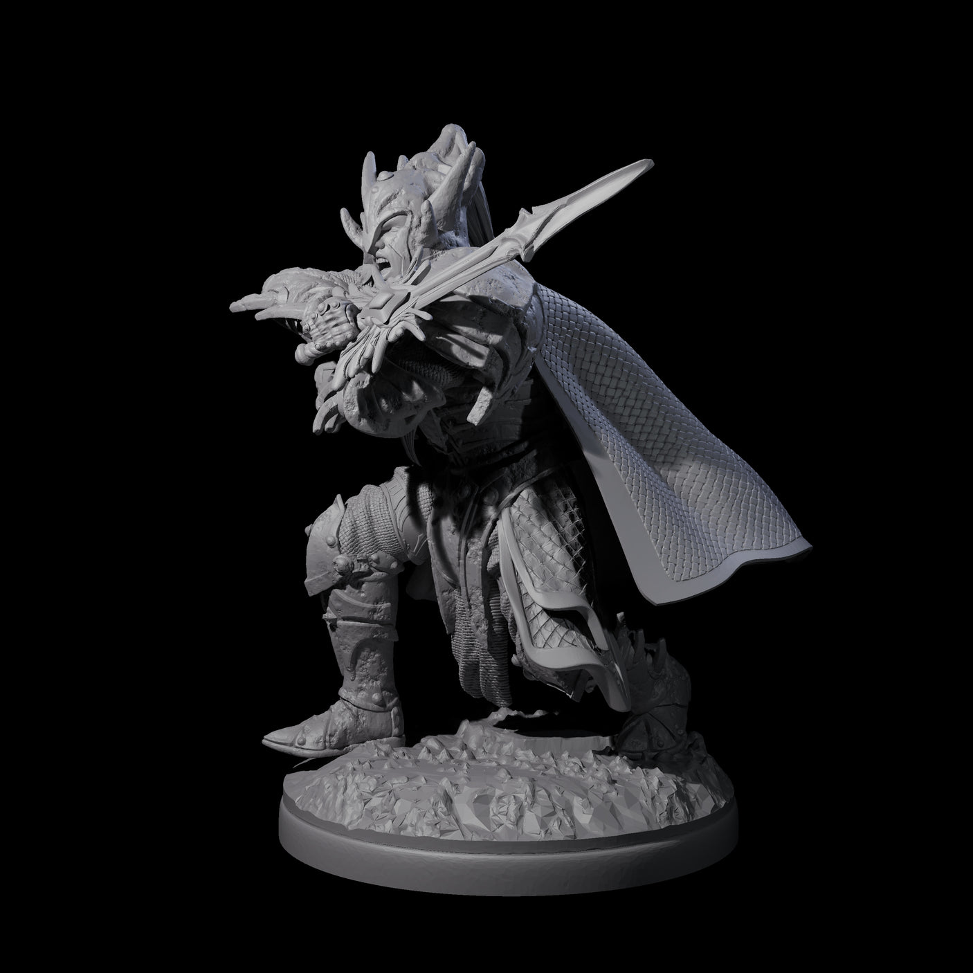 Pale Drow C Miniature for Dungeons and Dragons, Pathfinder or other TTRPGs