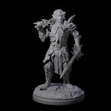 Pale Drow D Miniature for Dungeons and Dragons, Pathfinder or other TTRPGs