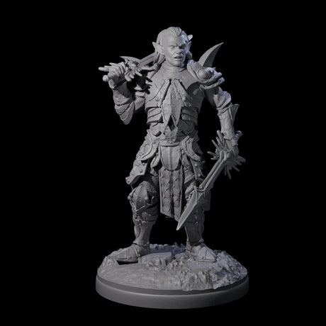 Pale Drow D Miniature for Dungeons and Dragons, Pathfinder or other TTRPGs