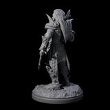 Pale Drow D Miniature for Dungeons and Dragons, Pathfinder or other TTRPGs