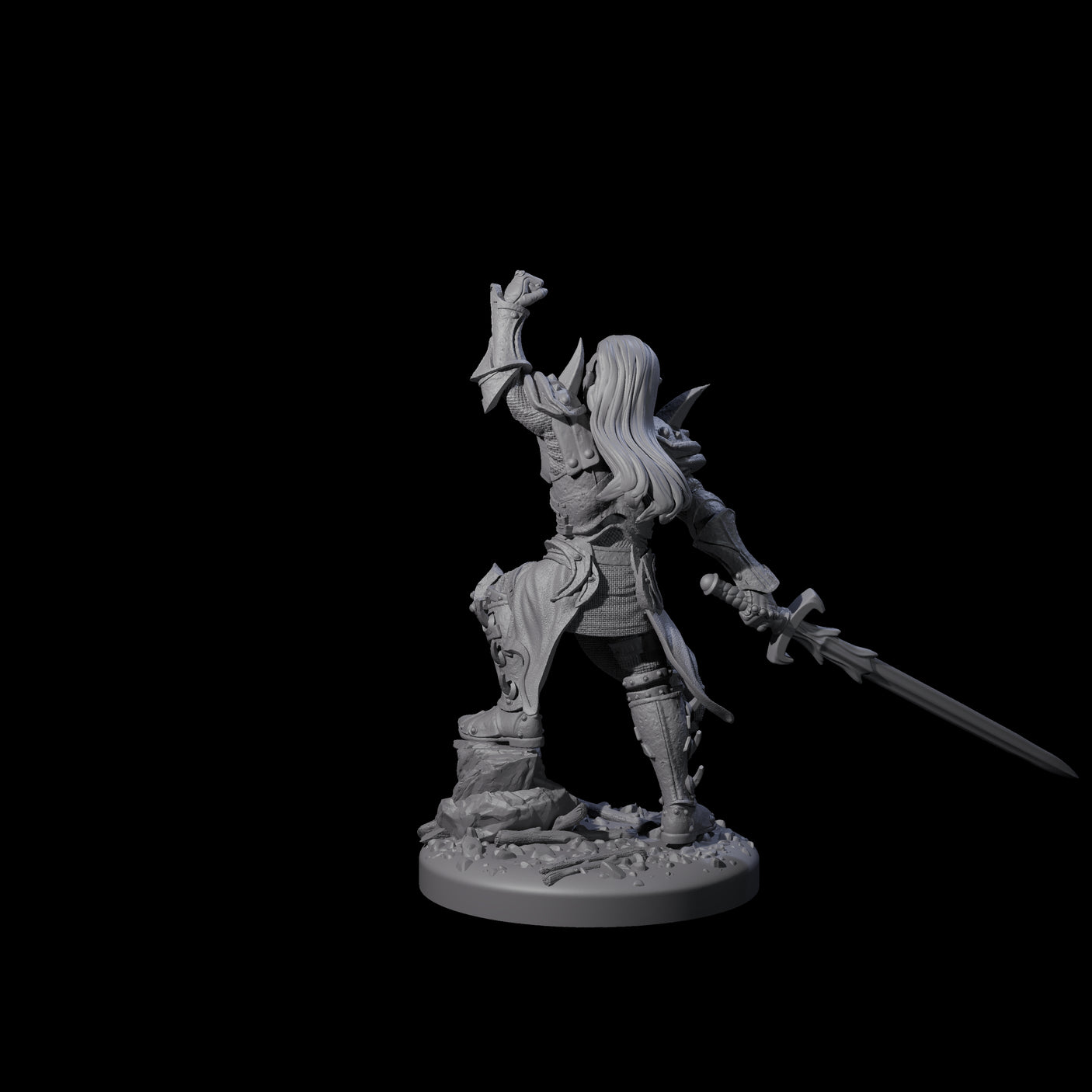 Pale Drow E Miniature for Dungeons and Dragons, Pathfinder or other TTRPGs