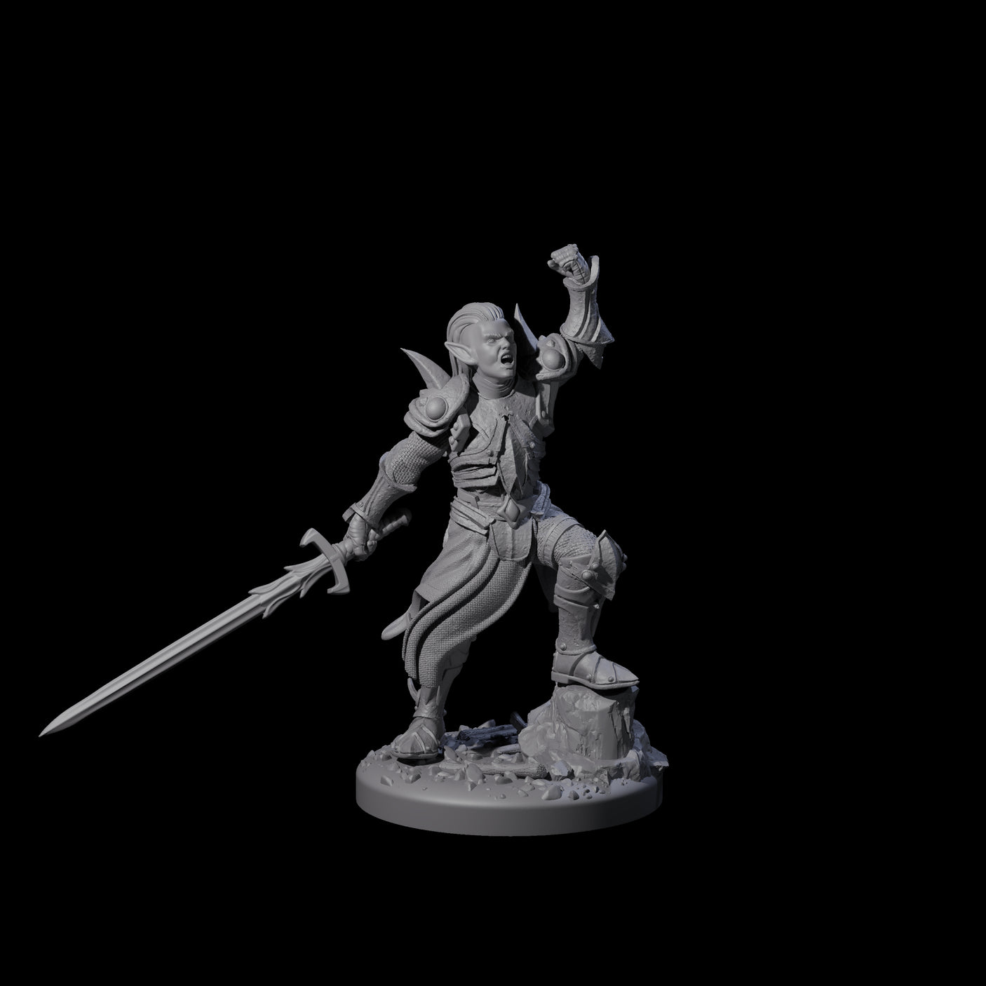 Pale Drow E Miniature for Dungeons and Dragons, Pathfinder or other TTRPGs
