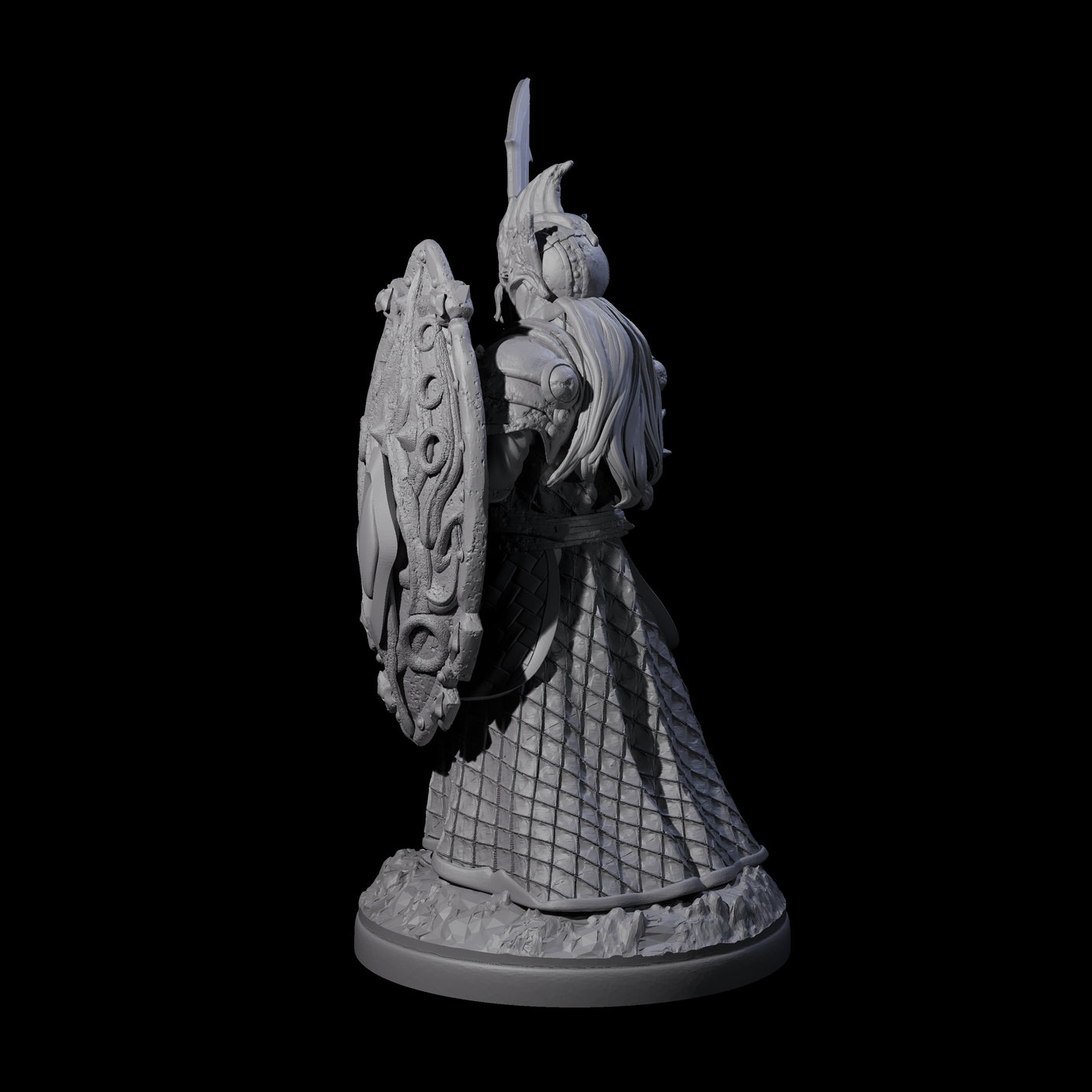 Pale Drow F Miniature for Dungeons and Dragons, Pathfinder or other TTRPGs