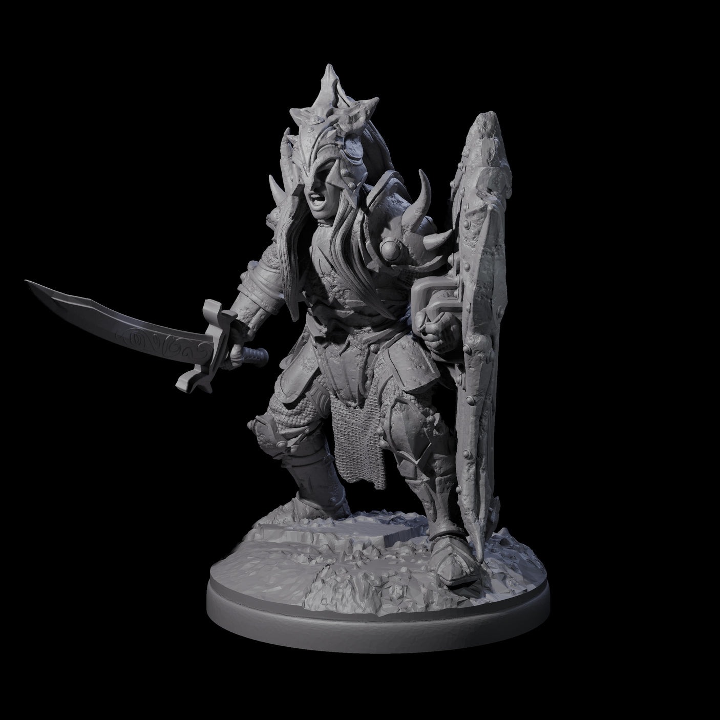 Pale Drow G Miniature for Dungeons and Dragons, Pathfinder or other TTRPGs