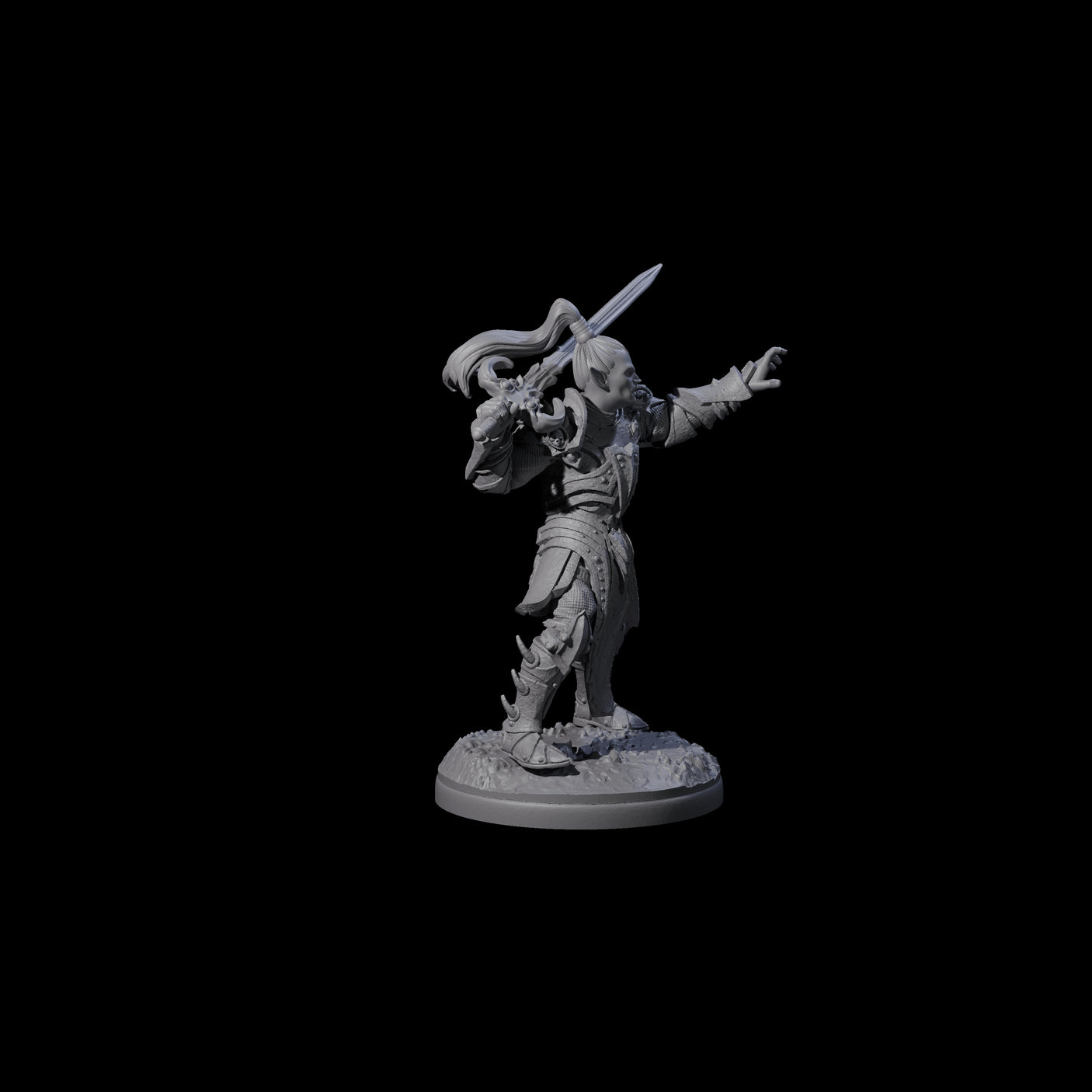 Pale Drow H Miniature for Dungeons and Dragons, Pathfinder or other TTRPGs