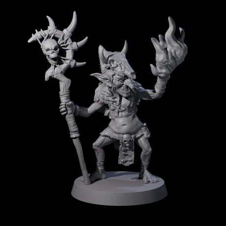 Pasty Goblin Shaman Miniature for Dungeons and Dragons, Pathfinder or other TTRPGs