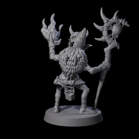 Pasty Goblin Shaman Miniature for Dungeons and Dragons, Pathfinder or other TTRPGs