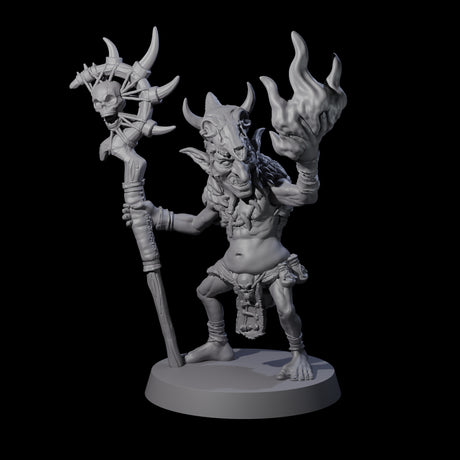 Pasty Goblin Shaman Miniature for Dungeons and Dragons, Pathfinder or other TTRPGs
