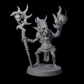 Pasty Goblin Shaman Miniature for Dungeons and Dragons, Pathfinder or other TTRPGs