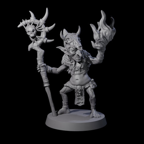 Pasty Goblin Shaman Miniature for Dungeons and Dragons, Pathfinder or other TTRPGs