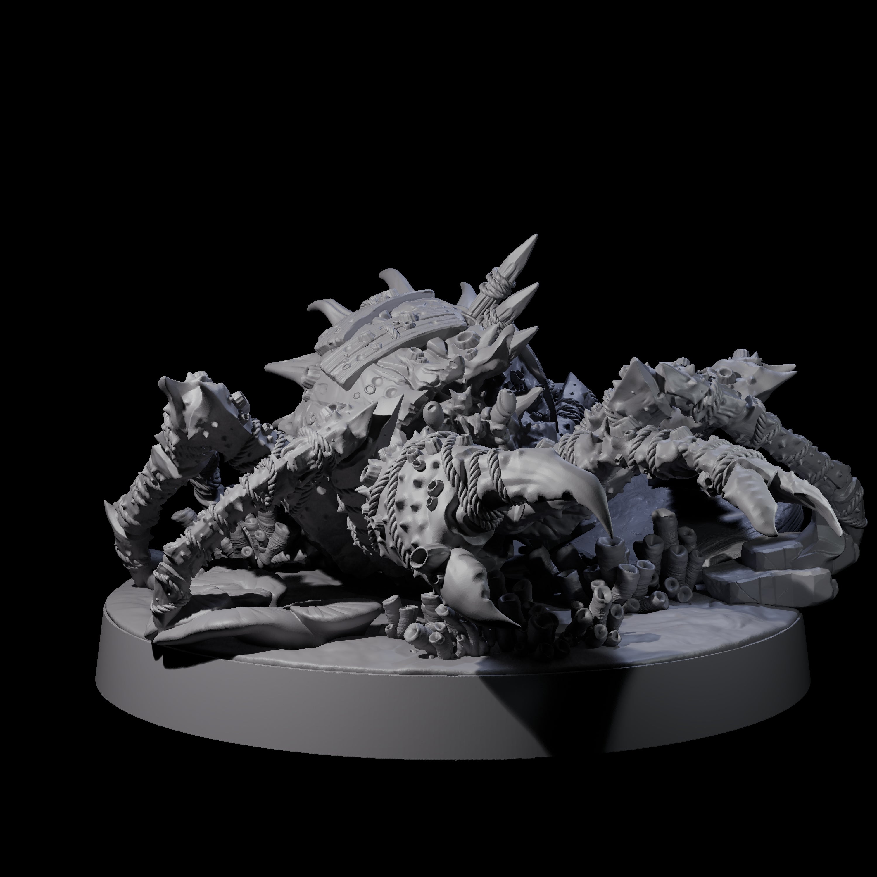 Patched Up Crab Miniature for Dungeons and Dragons, Pathfinder or other TTRPGs