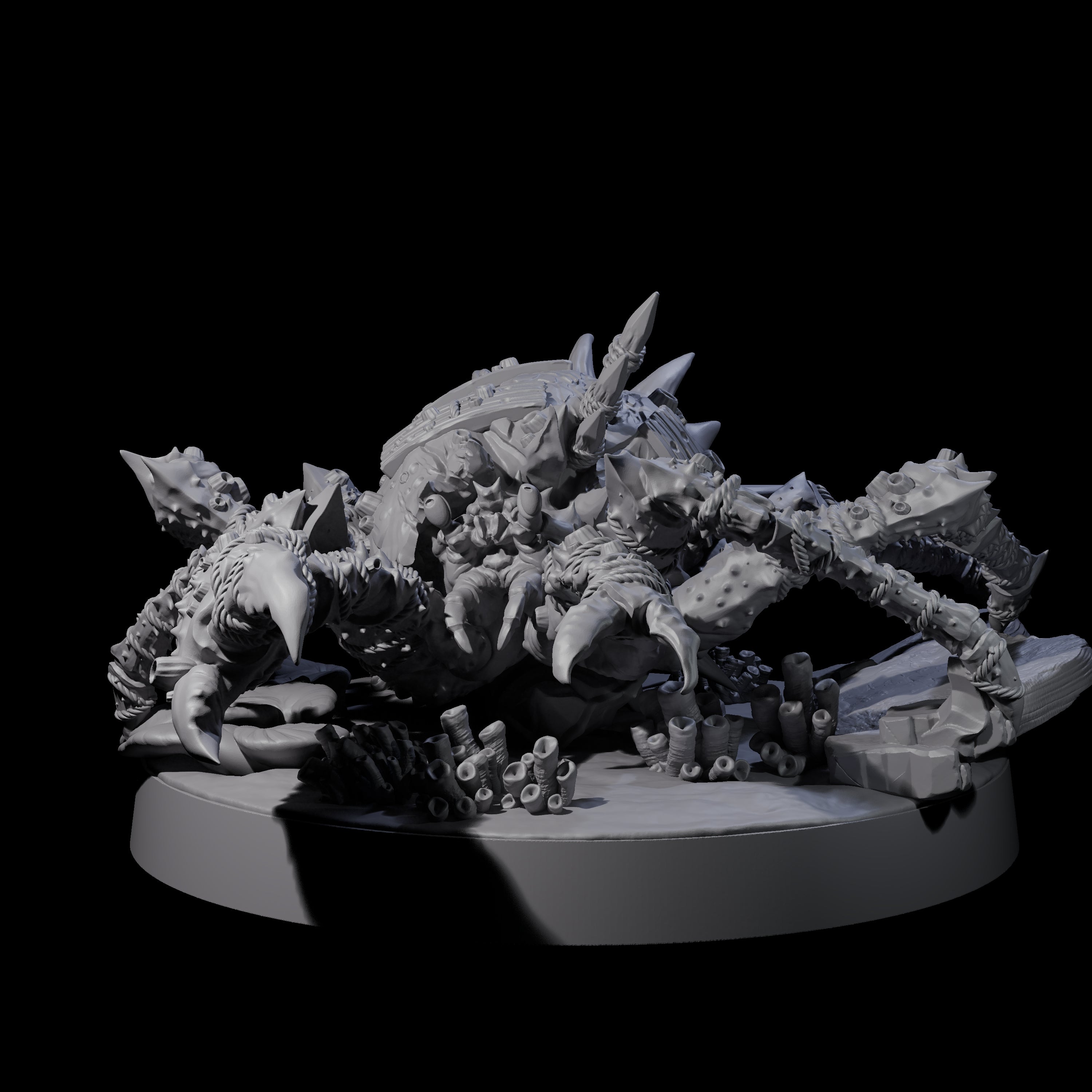 Patched Up Crab Miniature for Dungeons and Dragons, Pathfinder or other TTRPGs