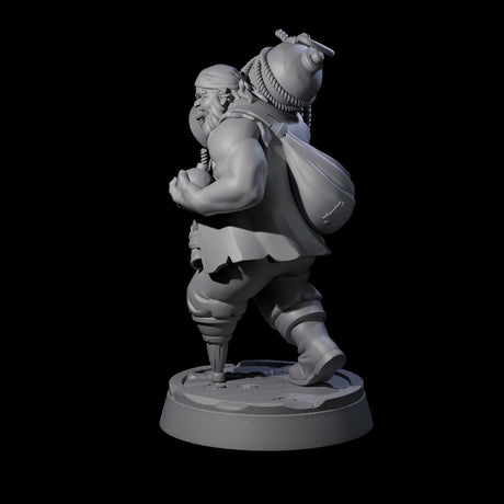 Peg Legged Human Pirate Gunner Miniature for Dungeons and Dragons, Pathfinder or other TTRPGs