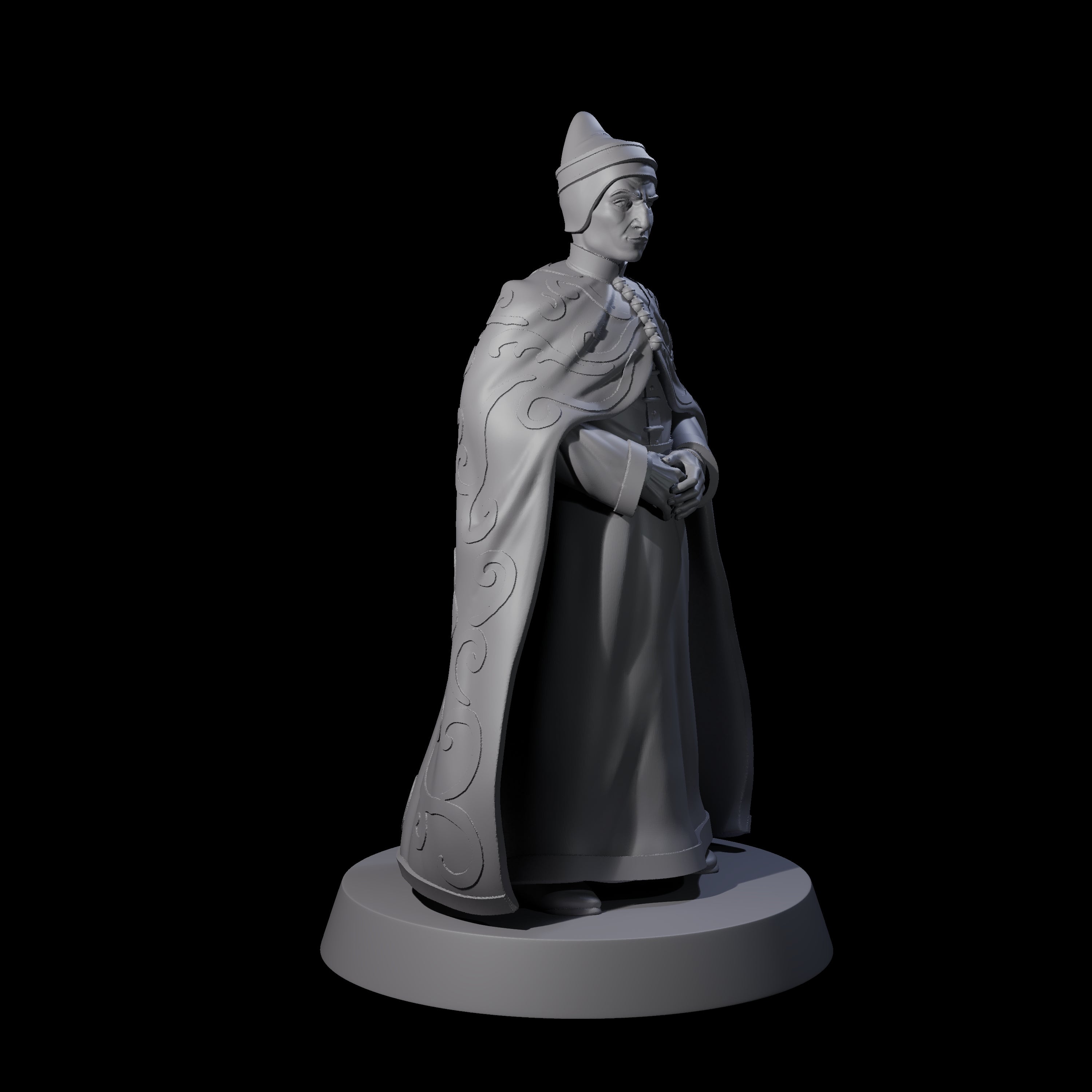 Pensive Doge of the City Miniature for Dungeons and Dragons, Pathfinder or other TTRPGs