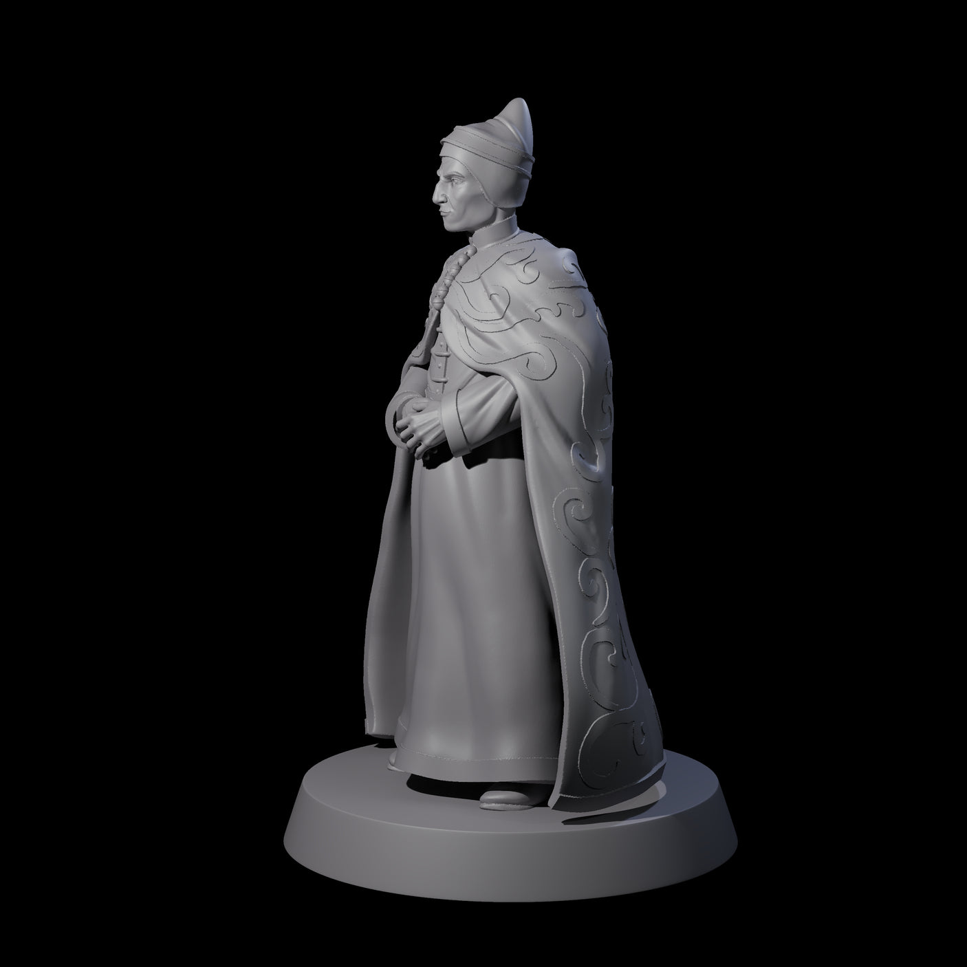 Pensive Doge of the City Miniature for Dungeons and Dragons, Pathfinder or other TTRPGs