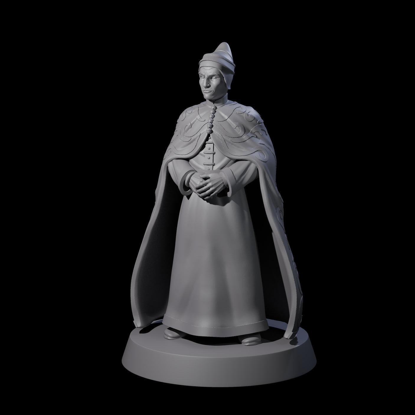 Pensive Doge of the City Miniature for Dungeons and Dragons, Pathfinder or other TTRPGs