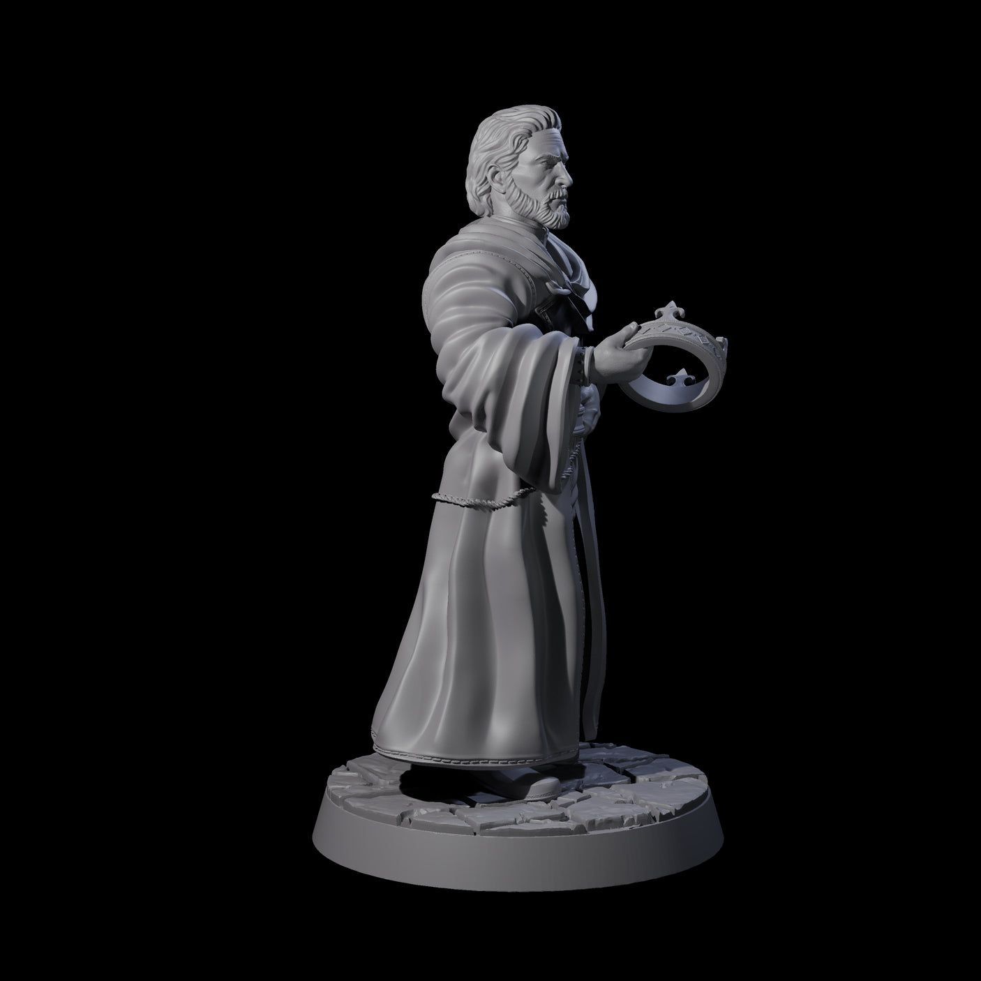 Pensive King Miniature for Dungeons and Dragons, Pathfinder or other TTRPGs