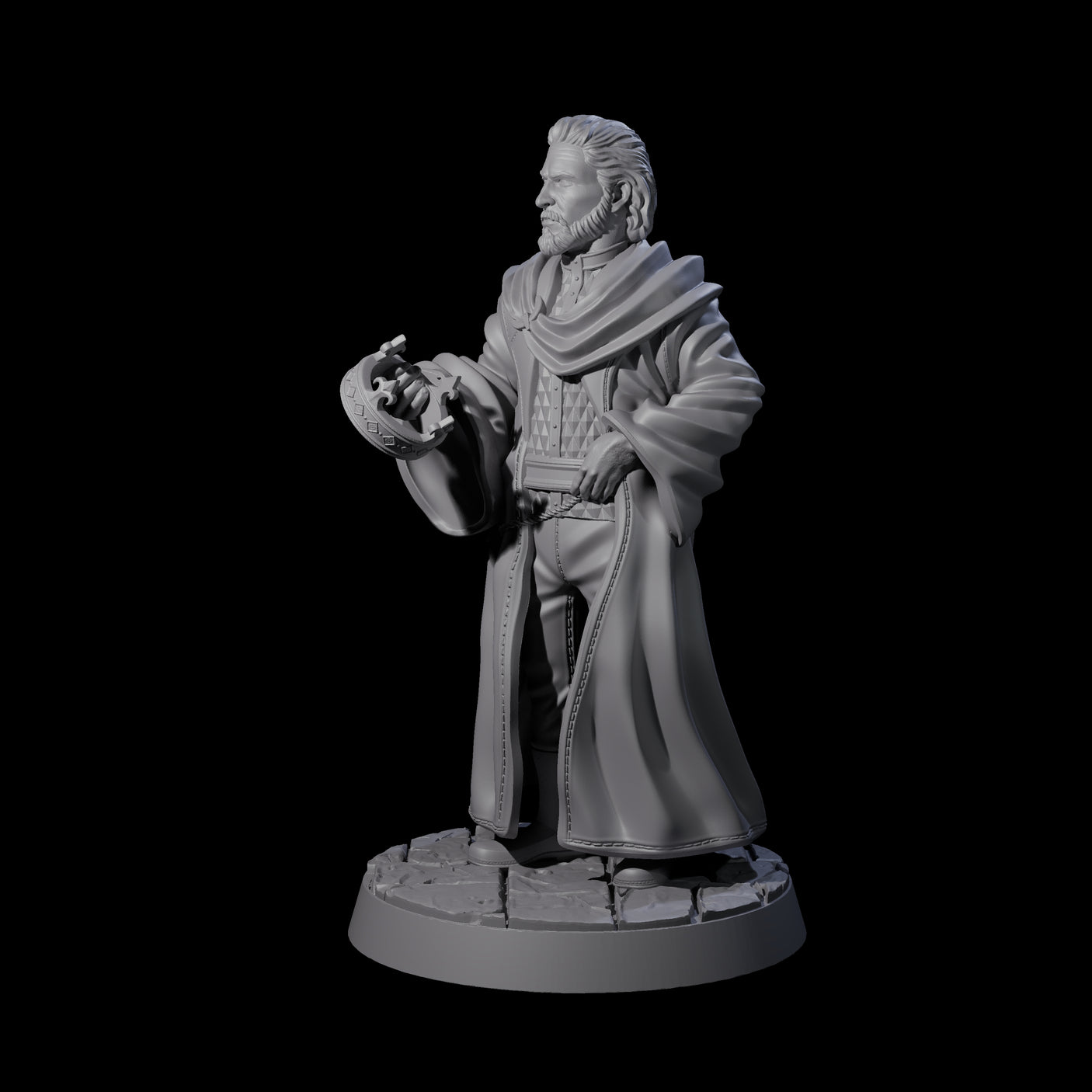 Pensive King Miniature for Dungeons and Dragons, Pathfinder or other TTRPGs