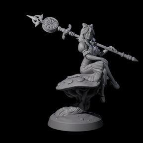 Perched Alice in Wonderland Miniature for Dungeons and Dragons, Pathfinder or other TTRPGs