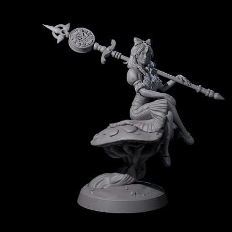 Perched Alice in Wonderland Miniature for Dungeons and Dragons, Pathfinder or other TTRPGs