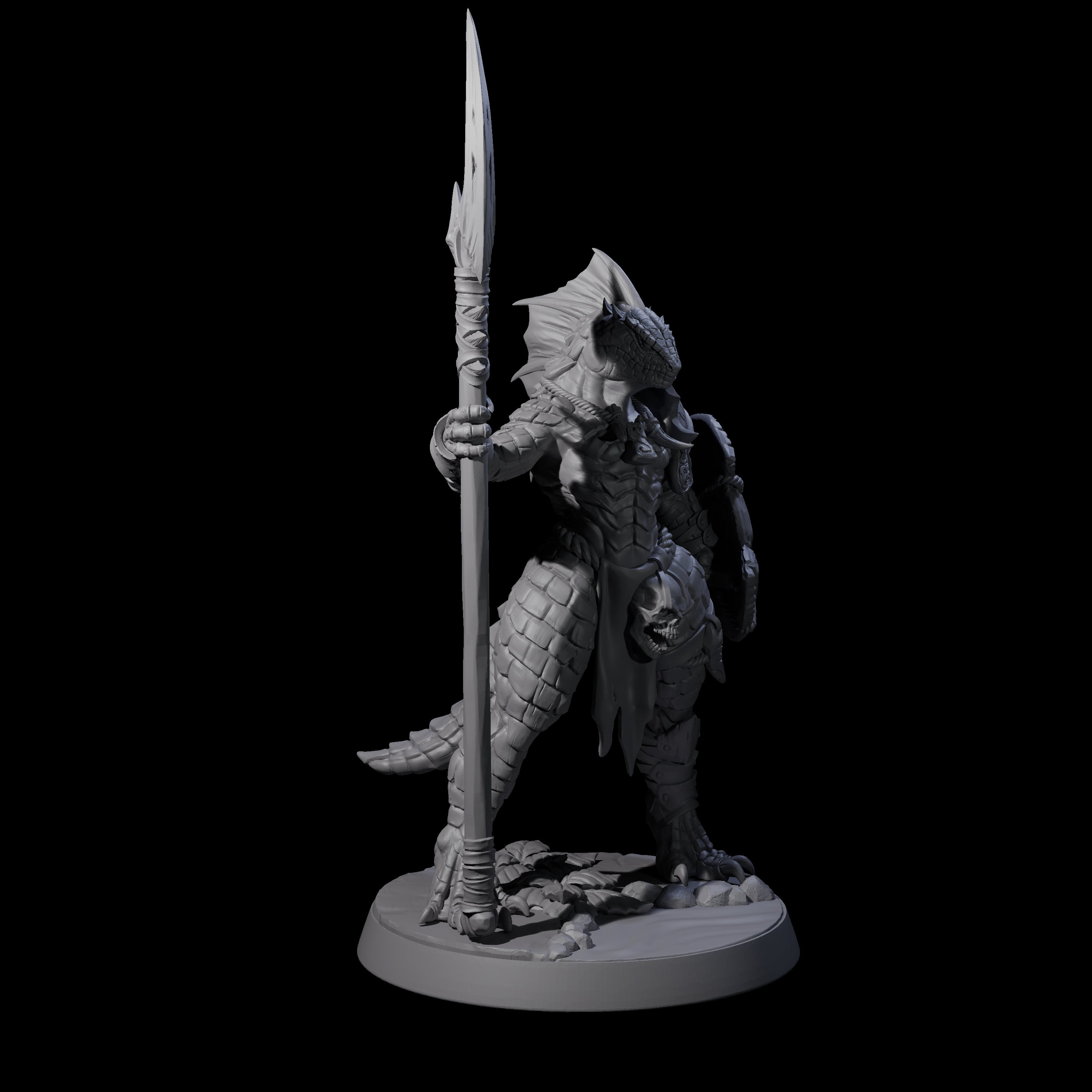 Perky Lizardfolk Pinup Miniature for Dungeons and Dragons, Pathfinder or other TTRPGs