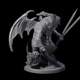 Pertched Lizardfolk Champion Miniature for Dungeons and Dragons, Pathfinder or other TTRPGs