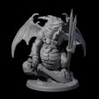 Pertched Lizardfolk Champion Miniature for Dungeons and Dragons, Pathfinder or other TTRPGs
