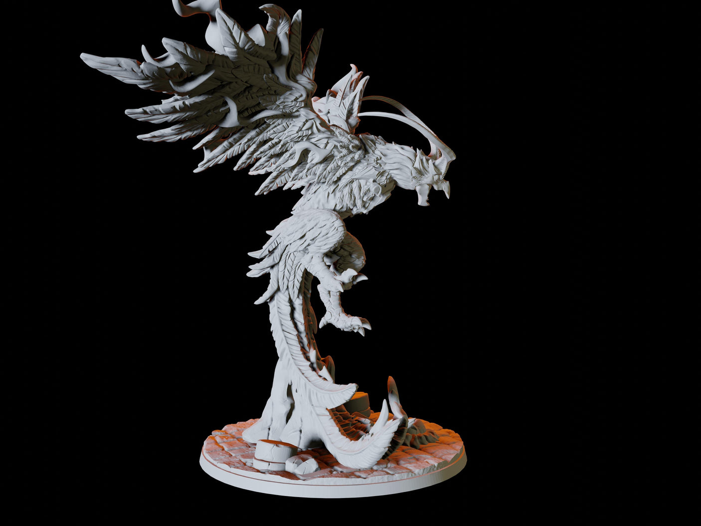 Phoenix Miniature for Dungeons and Dragons, Pathfinder or other TTRPGs