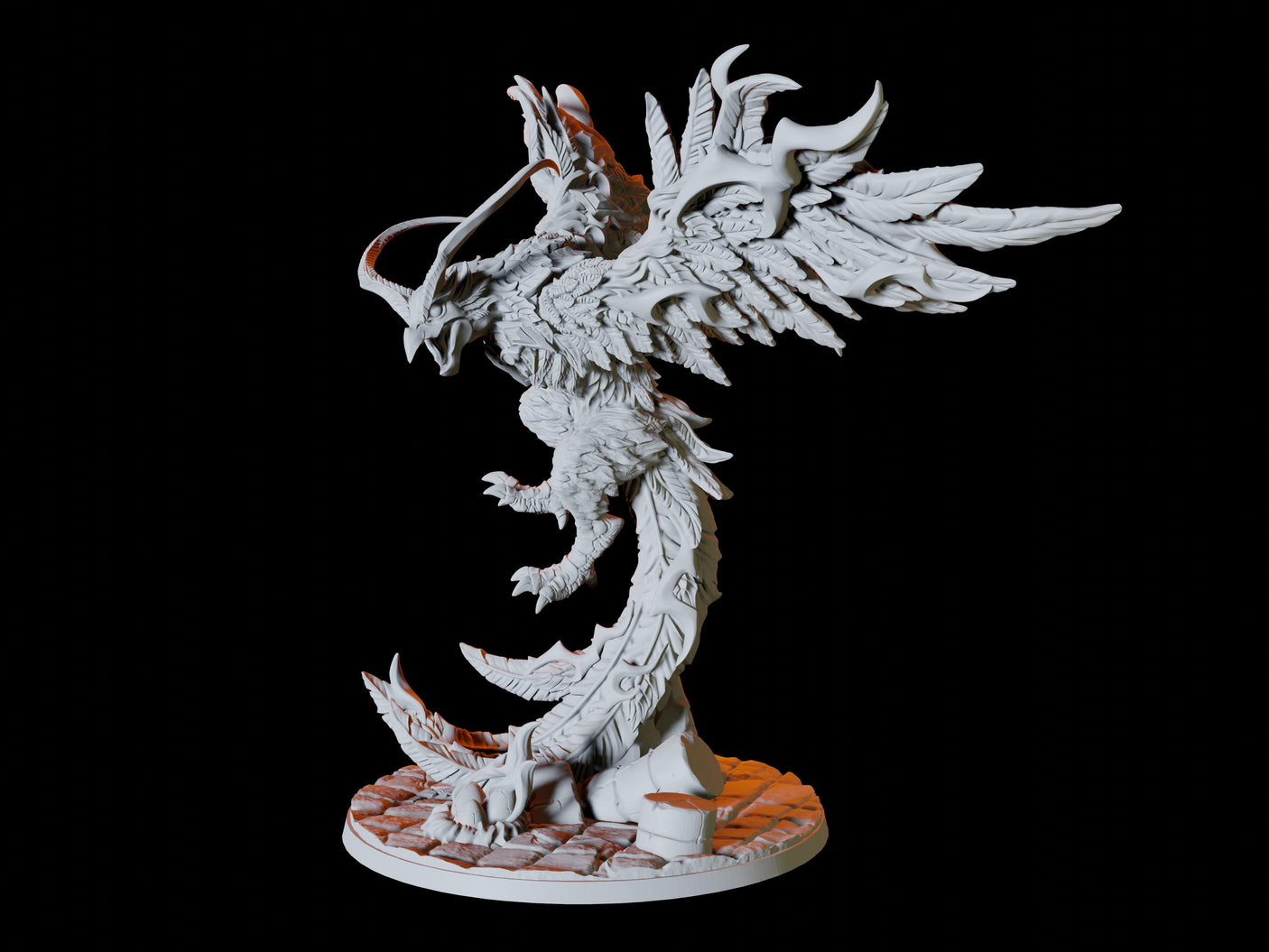 Phoenix Miniature for Dungeons and Dragons, Pathfinder or other TTRPGs