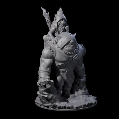 Piggy Backing Goblin Pilgrim Miniature for Dungeons and Dragons, Pathfinder or other TTRPGs