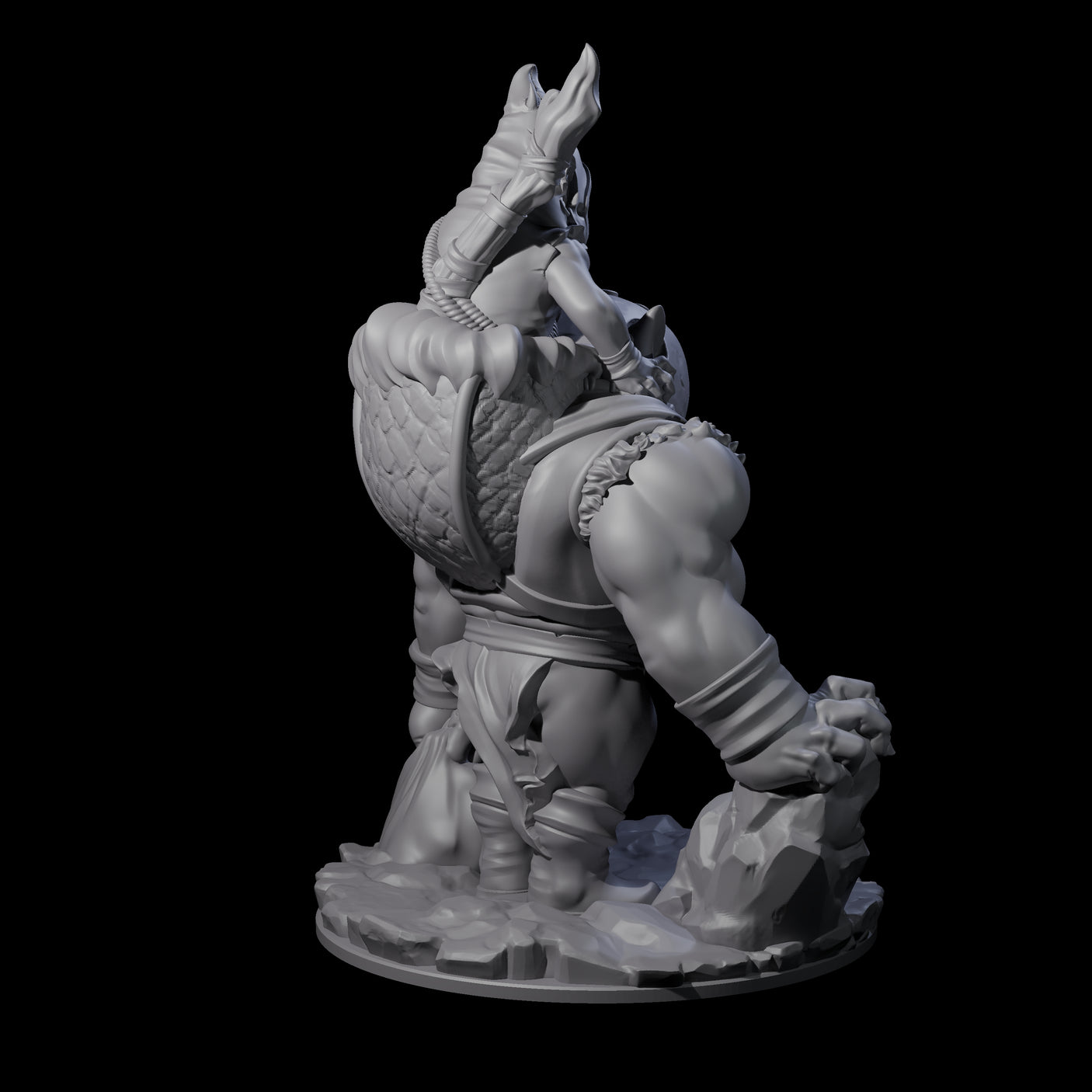 Piggy Backing Goblin Pilgrim Miniature for Dungeons and Dragons, Pathfinder or other TTRPGs