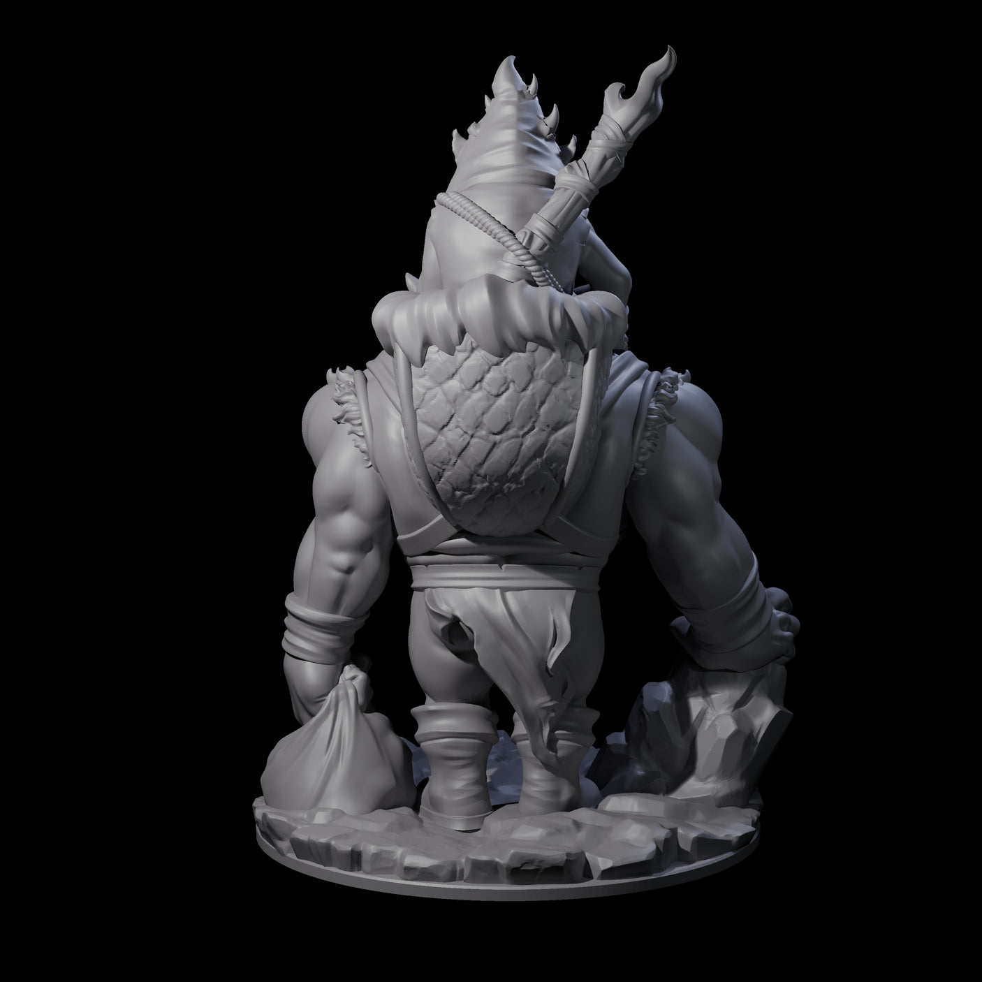 Piggy Backing Goblin Pilgrim Miniature for Dungeons and Dragons, Pathfinder or other TTRPGs