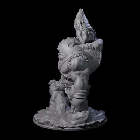Piggy Backing Goblin Pilgrim Miniature for Dungeons and Dragons, Pathfinder or other TTRPGs