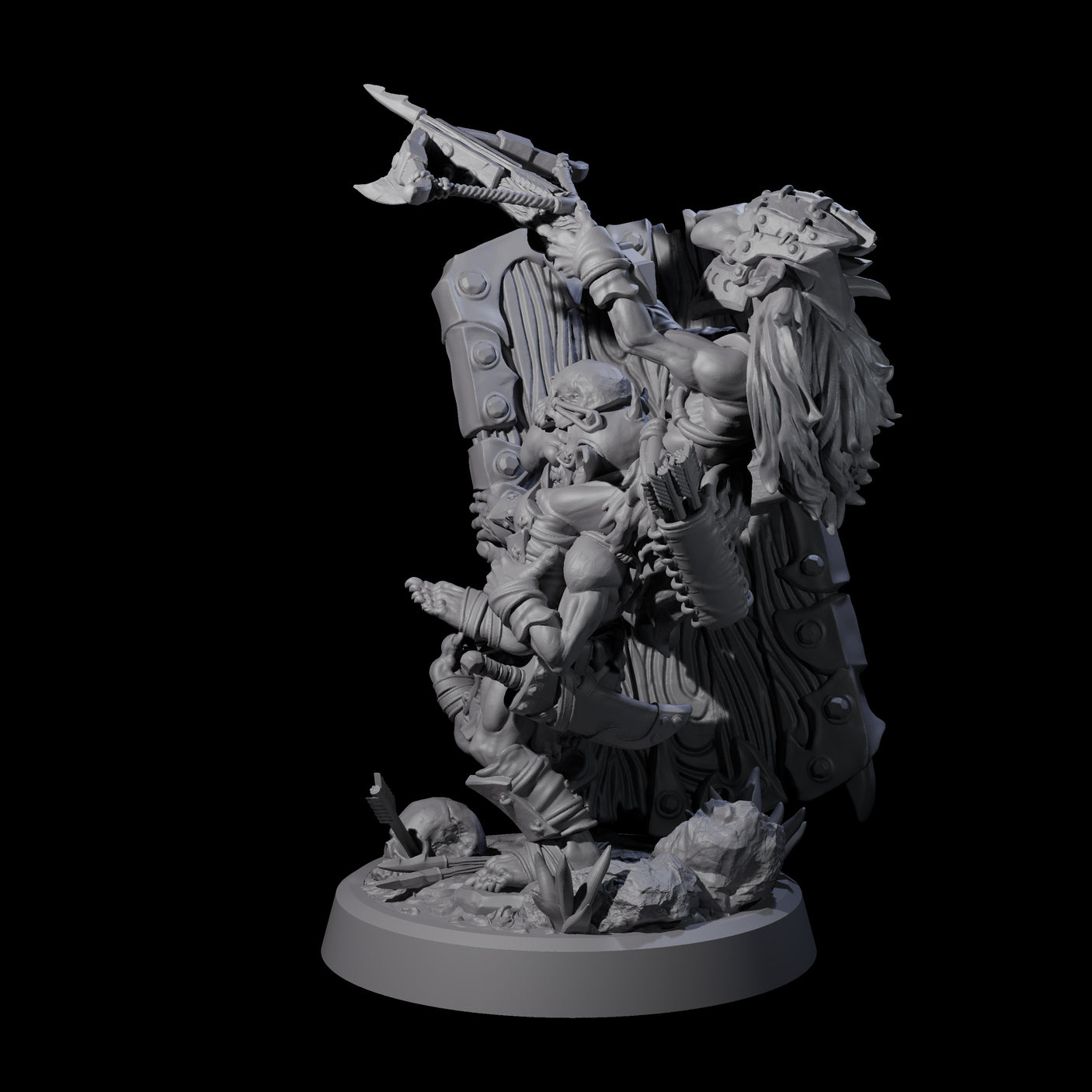 Piggybacking Goblin Duo A Miniature for Dungeons and Dragons, Pathfinder or other TTRPGs