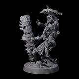 Piggybacking Goblin Duo A Miniature for Dungeons and Dragons, Pathfinder or other TTRPGs