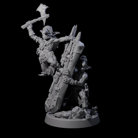 Piggybacking Goblin Duo C Miniature for Dungeons and Dragons, Pathfinder or other TTRPGs
