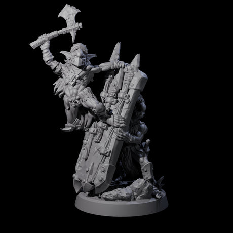 Piggybacking Goblin Duo C Miniature for Dungeons and Dragons, Pathfinder or other TTRPGs