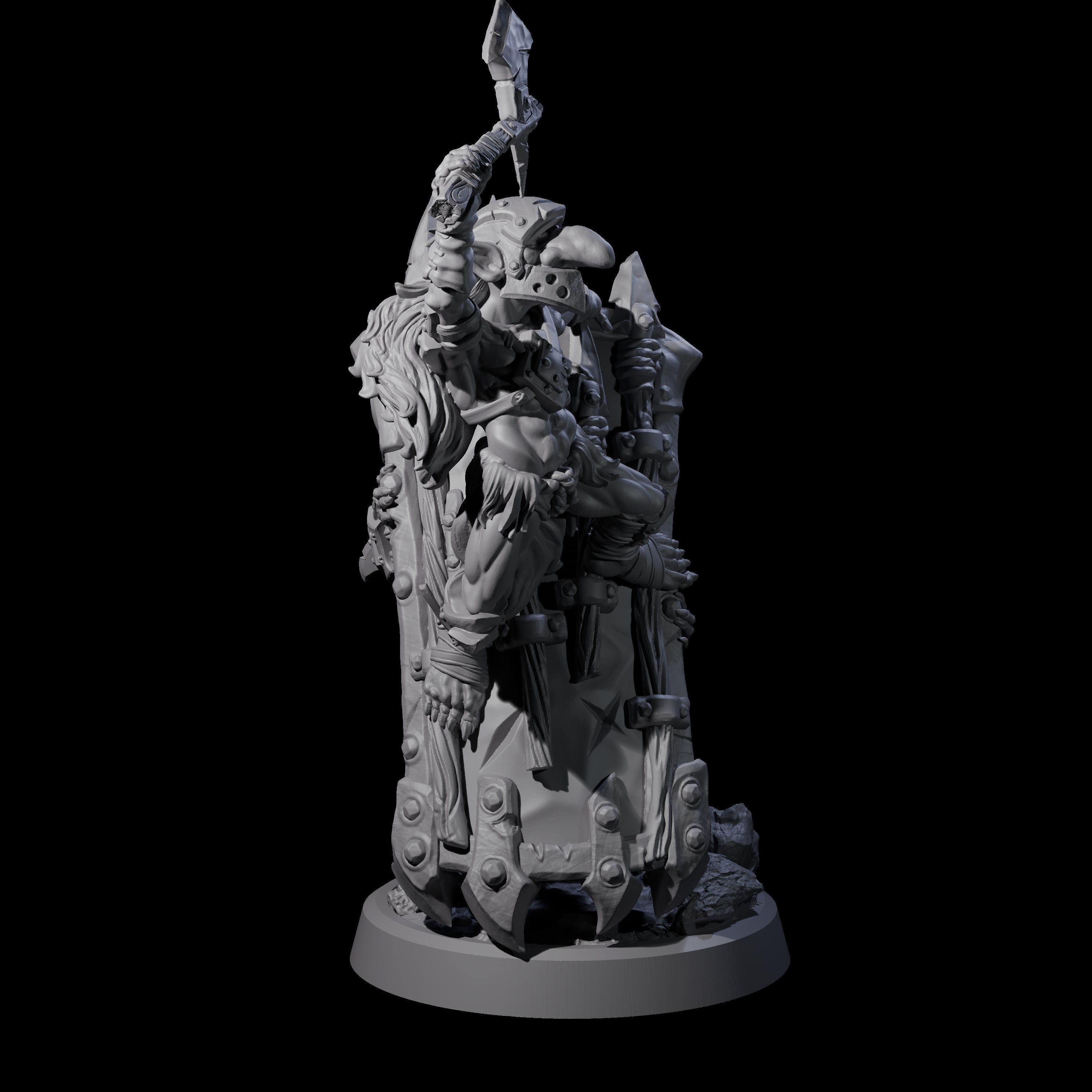 Piggybacking Goblin Duo C Miniature for Dungeons and Dragons, Pathfinder or other TTRPGs