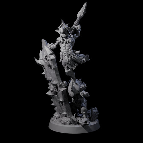 Piggybacking Goblin Duo D Miniature for Dungeons and Dragons, Pathfinder or other TTRPGs
